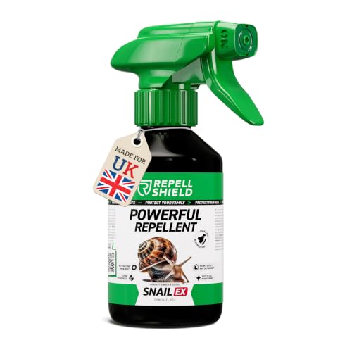 RepellShield Slug & Snail Repellent Spray -250ml- Indoor & Outdoor Use for Home Patio & Garden - Natural Essential Oil Formula Effective Pet-Friendly Pellet-Free Alternative for Pots Paths & Doors