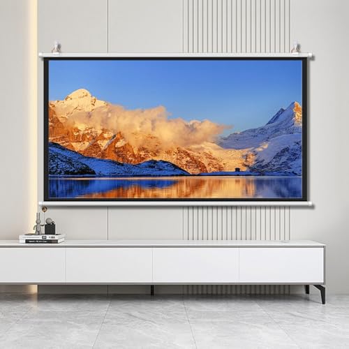 Pantalla de proyector manual 72 pulg 16:9 HD miniatura 1