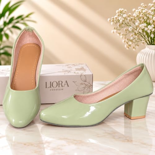 Image of Women's Block Heel Pumps | Comfortable Slip-On Office & Casual Heels | Stylish Women's Pumps