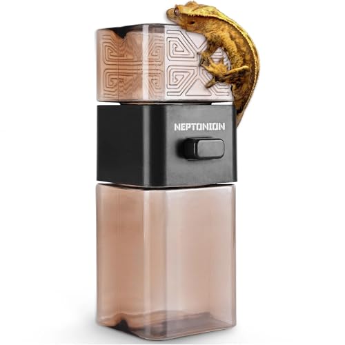 NEPTONION Metered Dose; ~0.4 g/Press Reptile Calcium Powder Mixer Cricket Keeper Dispenser Feeder One-Click No-Mess Duster for Chameleon Gecko Lizard & Frog