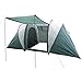Large Camping Tent, Family Tent, 4~5 People, 177 * 87 * 71 inches, Waterproof, Mesh Roof, 2 Bedrooms and 1 Living Room, (8 Person Grmy Green+Gray)