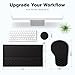Ospelelf Ergonomic Mouse Pad and Keyboard Stand Wrist Rest Set, Memory Foam Comfort, Pain Relief for Typing, Office Desk Accessories, Black