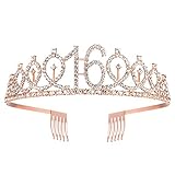 SZHUIHER 16th Birthday Tiara and Sash for Girls, Sweet Sixteen Party Favor Supplies - Image 4
