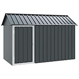 vidaXL Cage pour Oiseaux Anthracite 215 x 112 x 141 cm Acier galvanisé, Aviary de Jardin, Cage à Oiseaux Moderne, Habitat spacieux, enclos extérieur, Maison pour Animaux, nichoir Contemporain