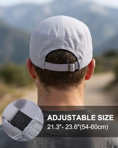Image of GADIEMKENSD Stretch Army Cap Cadet Military Hats Flat Top Baseball Cap Short Bill Breathable