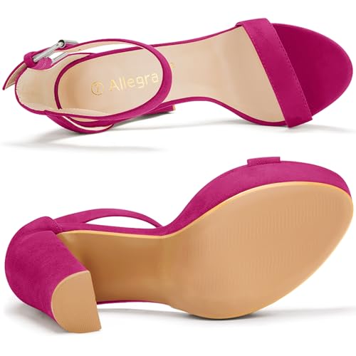 Image of Allegra K Women's Platform High Heel Ankle Strap Chunky Heels Sandals