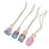 Healeved 車用香水ペンダント 繊細な装飾吊り下げペンダント 車内アロマディフューザー 空気浄化と快適なカーインテリア用芳香剤 8個セット