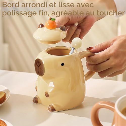 Cadeau Femme Capybara Tasse A Cafe Cadeaux Anniversaire Femme Original Utile pour Meilleure Amie Soeur Filles Elle Capybara Tasse Thé Idee Cadeau Noel Secret Santa Copine Collègue Kawaii Mug – vue 4