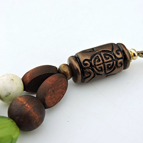 Bocar 2 Layer Statement Chunky Necklaces For Women Multicolured Irregular Resin Beaded Necklaces For Gifts (Nk-10384-Olive) #TOP6
