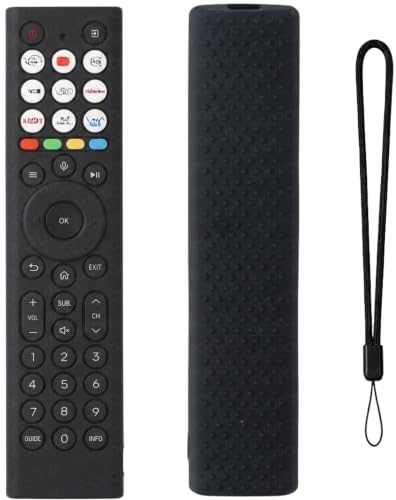 Image of Shopoflux Silicone TV Remote Cover Compatible with Hisense Smart TV Remote [Remote NOT Included] (Black)