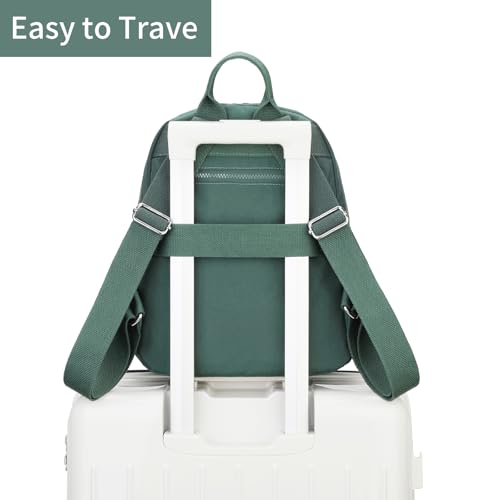 Image of Tanweibago Mini Nylon Women Backpacks,11L Small Ladies backpacks Casual Lightweight Women Shopping Travel Daypack (Green)