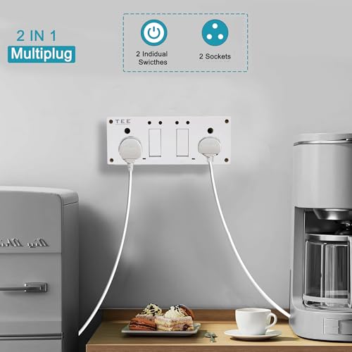 Image of Combined Box 16 Amp with Universal Socket, Master Switch, LED Indicator & Safety Shutter | 240V Power Utility Box for Home, Office & Appliances | with 6 Month Warranty