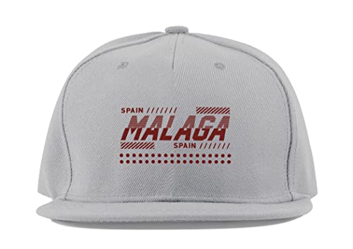 Casquette Malaga Espagne visière plate coton unisexe accessoire mode été protection soleil