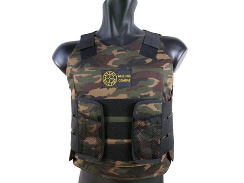 Bbtac Airsoft Protection Vest, Padded Cushion (Woodland Camo) #TOP6