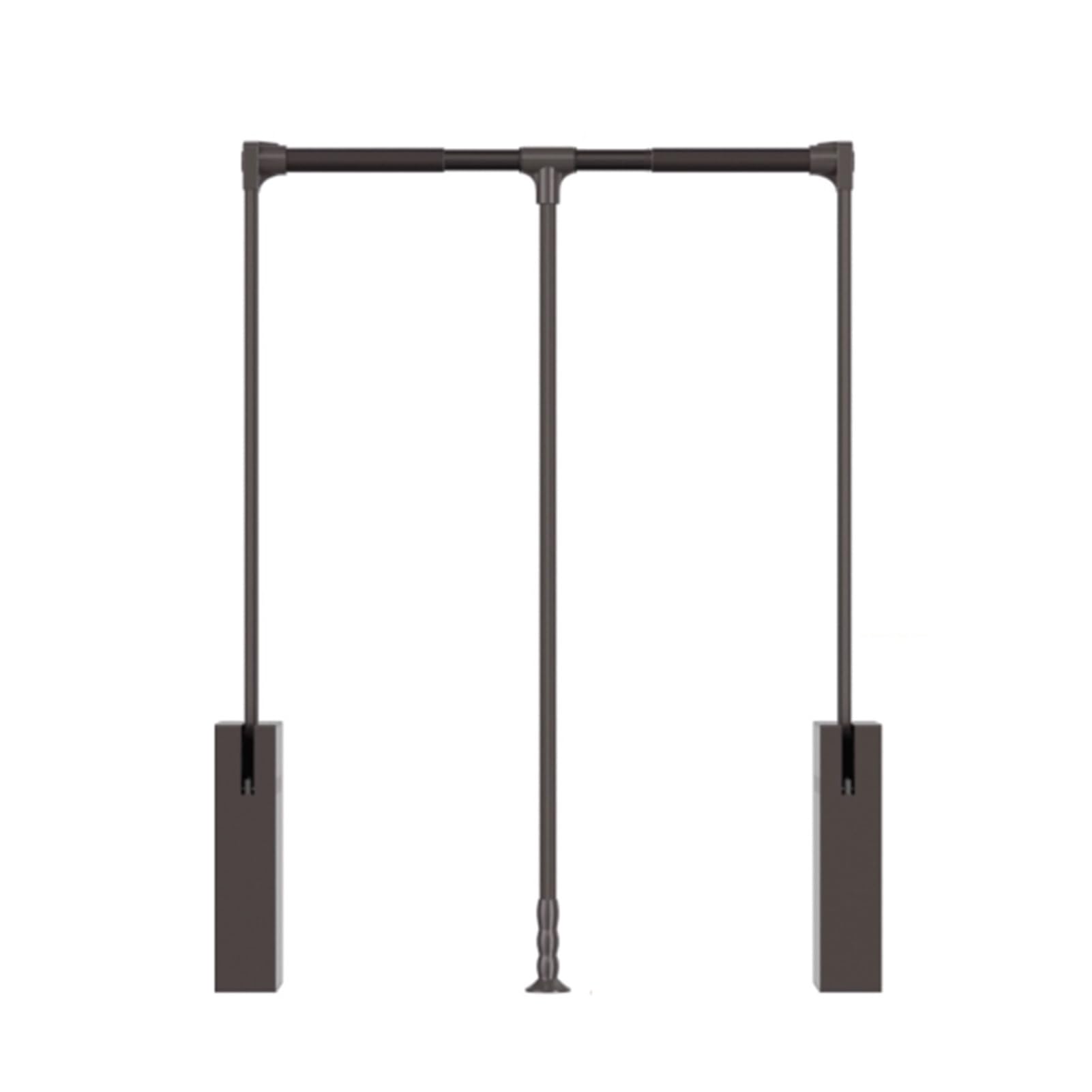 Barre de penderie escamotable réglable marron pour maximiser les petits placards