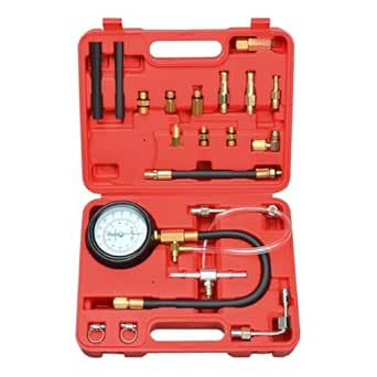 Prokomon 0-140 PSI Fuel Injection Pump Pressure Test; Fuel Pressure Tester Kit for Most of Cars and Trucks