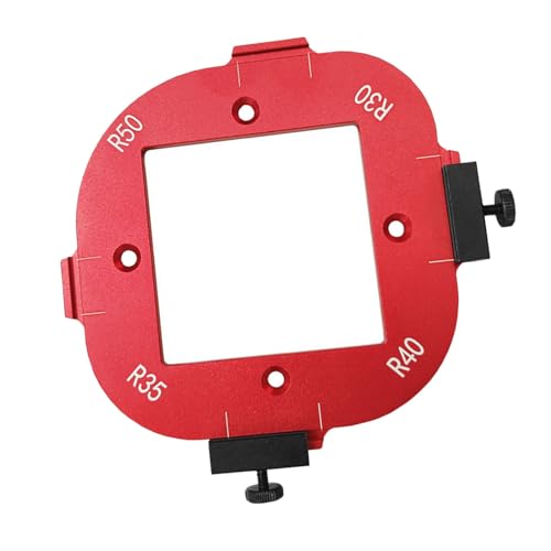 Eckradius-Frässchablone aus Aluminiumlegierung, R30, R35, R40, R45, 4-in-1-Eckenradiuslehre, Holzbearbeitungsschablonen, Holzbearbeitungs-Eckenradiuslehre