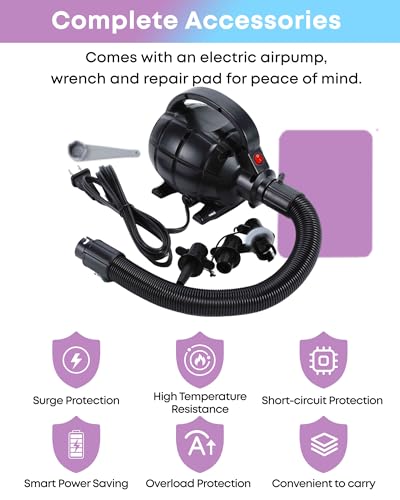 Image of Air Barrel - Air Roller Gymnastics Barrel for Back Handspring Trainer, Air Tumble Mat with Pump for Gym Training /Yoga Balance Exercise /Cheerleading /Home and Outdoor Use