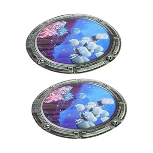 DOITOOL Unterwasser Badezimmer-Wandaufkleber Bullauge 2er Set