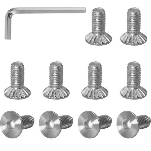 Vis antidérapantes de serrage M6 pour charnière de porte en verre brossé avec clé