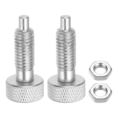 QUARKZMAN 2 Piezas Pasador Resorte Tamaño Rosca M6x1 Diámetro Pasador 4mm Acero Inoxidable No Bloqueable