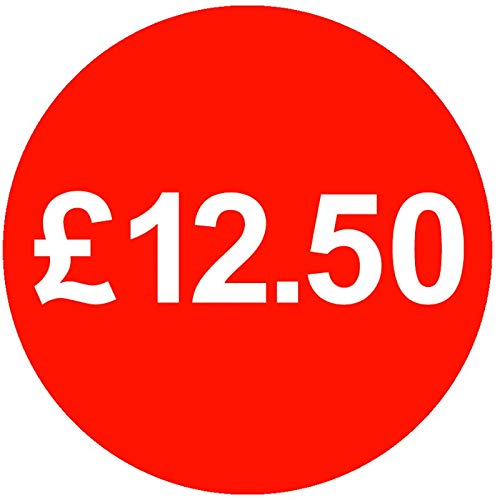£ Red Price Stickers - 30mm - £12.50, 10000 — image 1