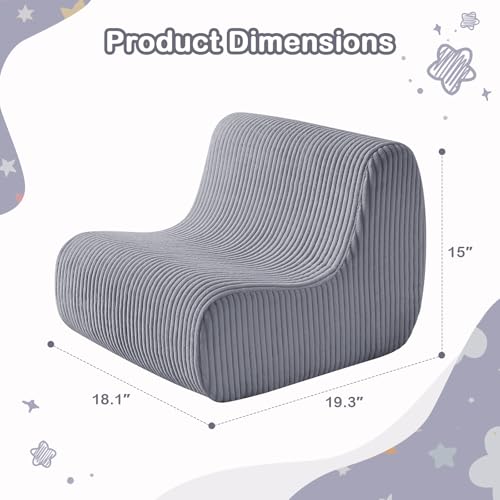 Image of DAICO Bean Bag Chairs for Kids, Comfy Reading Sofa Couch for Gaming