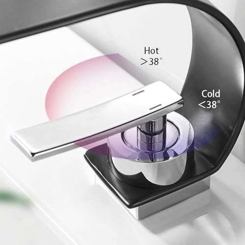 Robinet de lavabo moderne blanc mitigeur salle de bain eau réglable - 3