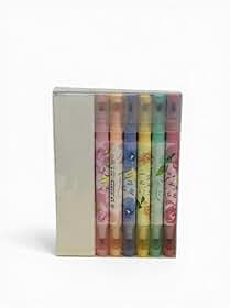 Kit FoFo do Japão Marca Texto 6 Cores, Duas Pontas Fluorescente e Pastel, Ponta Chanfada e Fina, Secagem Rápida, para Estudos e Escritório