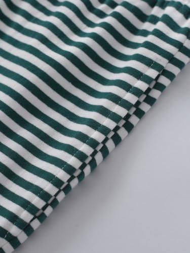 Image of Latuza Women's Petite Cotton Pajama Set Striped Button Down Pjs