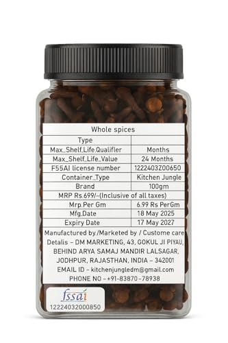 Image of Kitchen Jungle Cloves Whole (Laung Sabut) (100 Grams)