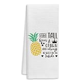 Stand Tall Wear a Crown and Always Be Sweet On The Inside Kitchen Towels Dish Towels,Inspirational Q