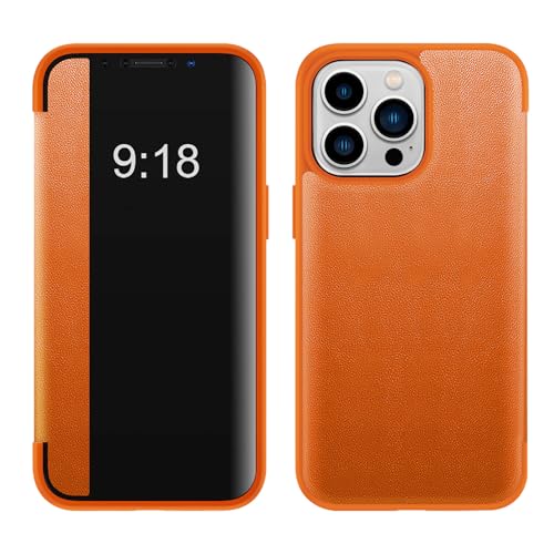 Étui iPhone 14 Plus élégant en cuir rigide premium avec finition premium