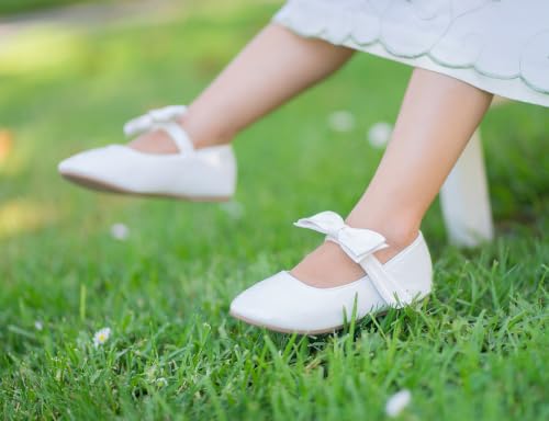 Image of Felix & Flora Toddler Flower Girl Dress Shoes - Girl Ballet Flats Party School Shoes Wedding