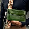 Time Resistance Green Leather Clutch Purse for Men - Handmade Men's Wrist Bag - Italian Leather Clutch Bag - Small Business Briefcase - Small Everyday Items Organizer - Men's Handbag #2