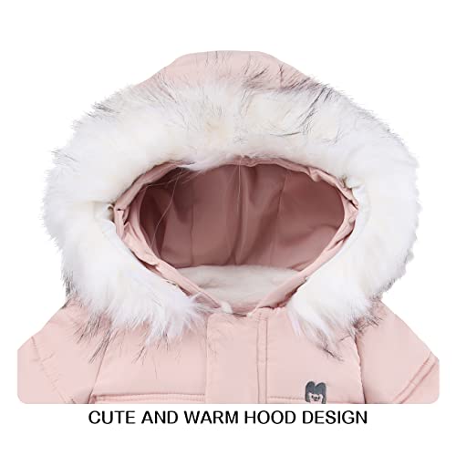 Image of Baby Girl Winter Snowsuit Toddler Jacket Clothes For Boy Infant Jumpsuit Hoodied