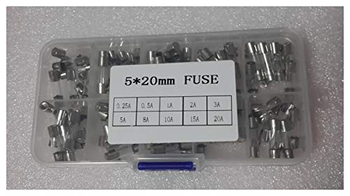 Kit de fusibles en verre 5x20mm de 0.25A à 20A pour protéger vos circuits électriques