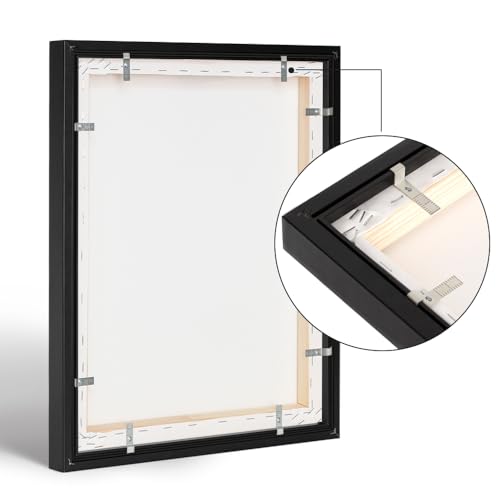 Bildershop-24 Schattenfugenrahmen Hamburg 100x120cm Schwarz (matt lackiert)