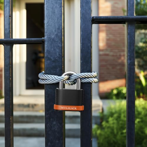 Image of WULALACK Heavy Duty Outdoor Combination Lock with 1-1 /2-Inch-Long Shackle, Weatherproof Combo Lock for Gate，Fence，Shed