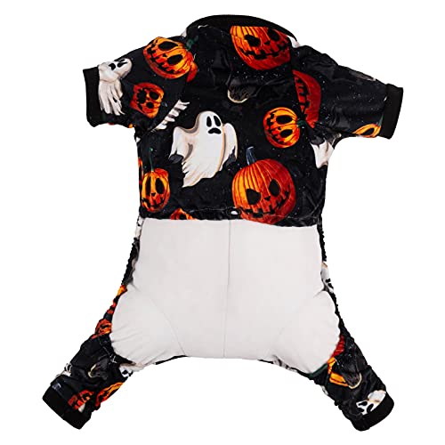 Image of CuteBone Halloween Dog Pajamas Fleece Puppy Onesie Winter Cat Jammies Keep Your Pet Warm in The Cold Weather P166XL