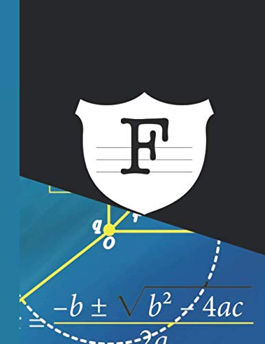 F: Monogram Initials Notebook College rule, for Students and Professionals , 8.5 x 1, 120 Pages