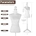 HOMBOUR Female Mannequin Body, Sewing Mannequin Torso Dress Form, Adjustable Mannequin with Stand for Display Dressmaker (White)