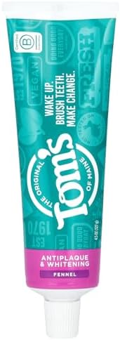 Toms of Maine Whitening Fennel FF Toothpaste, 4.5 OZ