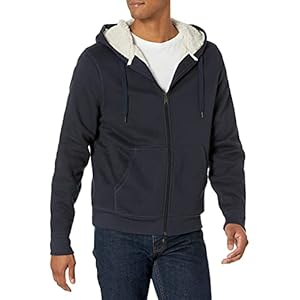 Amazon Essentials Hoodie For Men, Sherpa-Lined Full-Zip Fleece Sweatshirt