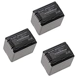 vhbw 3x batteria compatibile con Panasonic SDR-H85, HDC-TM90, SDR-H95, SDR-H101, SDR-H100, SDR-S45 videocamera camcorder (4040mAh, 3,6V, Li-Ion)