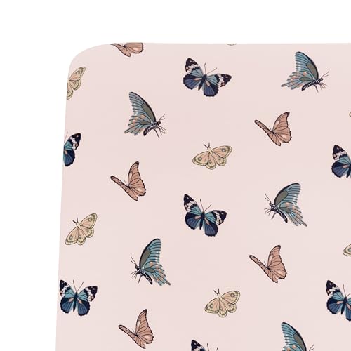 Image of Kyte Baby Soft Crib Sheet - Standard Fitted Crib Sheet Made with Rayon from Bamboo, Ultra-Gentle and Breathable (Blush Butterfly)