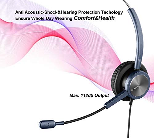 Sinseng Telphone Headset With Microphone Noise Cancelling For Call Center, 3.5Mm Computer Headphones With Volume Control For Iphone Ipad Samsung Pc, Office Phone Headset For Online Courses Dictation #TOP7