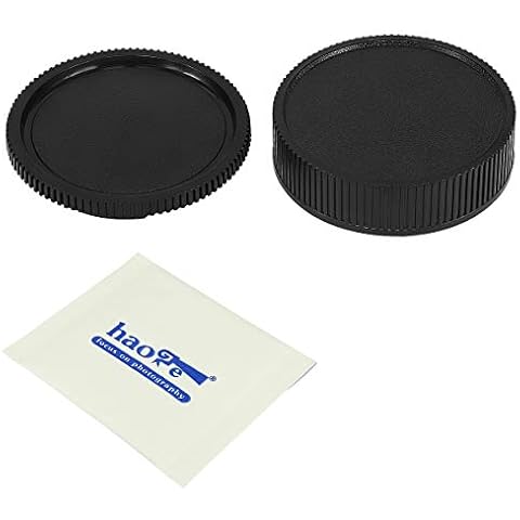 Haoge Kameragehäuse und hinteres Objektivdeckel-Set für Leica R LR Mount Kamera-Objektiv wie R3 R4 R5 R6 R7 R8 R9 R ROM One-Cam Two-Cam Three-Cam Cover