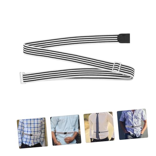 VANZACK Shirt Tuck Band Non-slip Holder for Men Wrinkle Fastener for Dress and Casual Wear Comfortable Adjustable Design and Stripes3