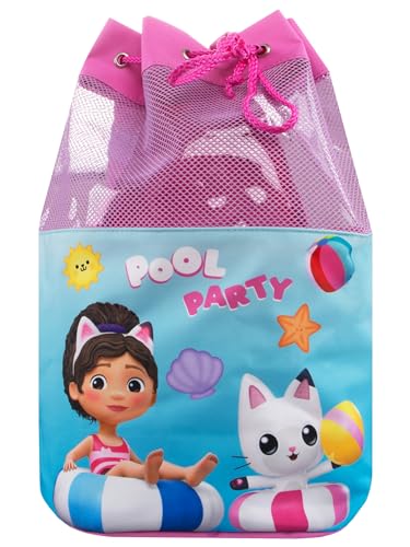 DREAMWORKS GABBY'S DOLLHOUSE Sac a Dos | Sac Piscine Enfant | Sac de Natation | Rose